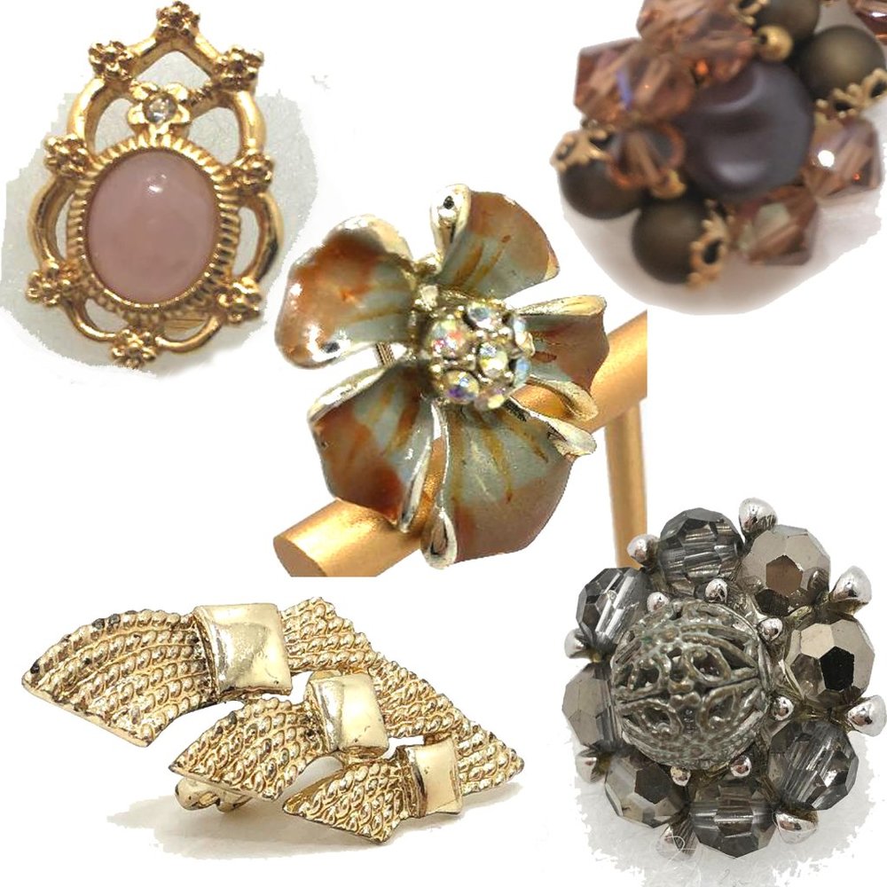 Retro Vintage MCM Clip-On Earrings